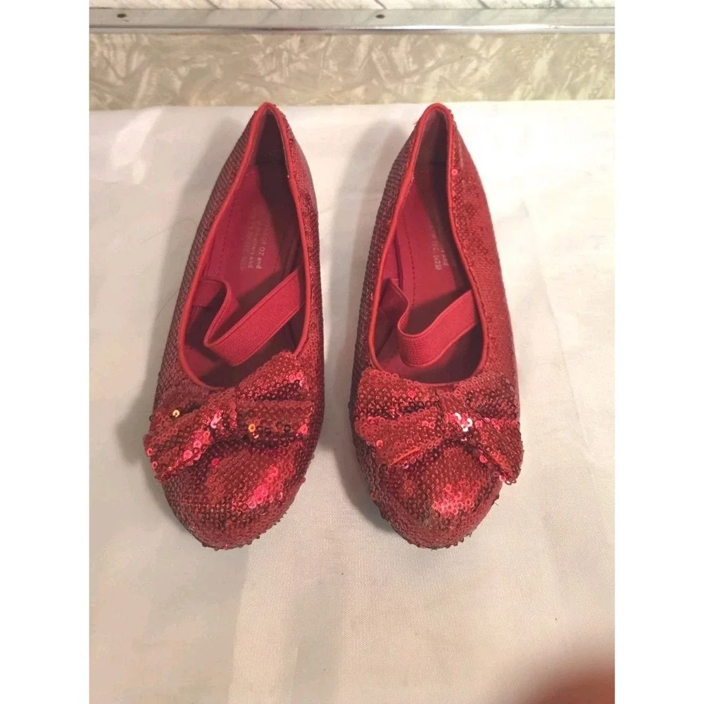The Wizard Of Oz Size 2 Girls Ruby Red Dorothy Slippers Halloween Costume Judy